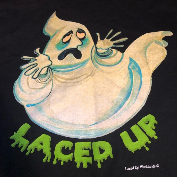 Laced up long sleeve ghost tee size:S - Picture 2 of 3